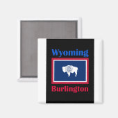Burlington Wyoming Magneet (Voorkant / Achterkant)