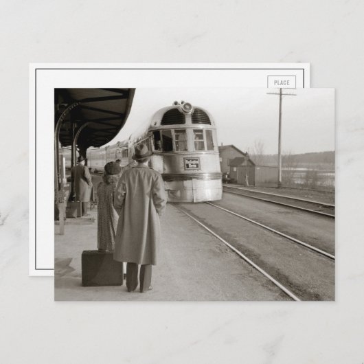 Burlington Zephyr Train, 1940 Briefkaart (Voorkant / Achterkant)