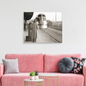 Burlington Zephyr Trein, 1940 Canvas Afdruk (Insitu (Woonkamer))