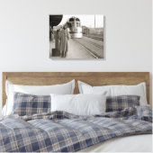 Burlington Zephyr Trein, 1940 Canvas Afdruk (Insitu (Slaapkamer))