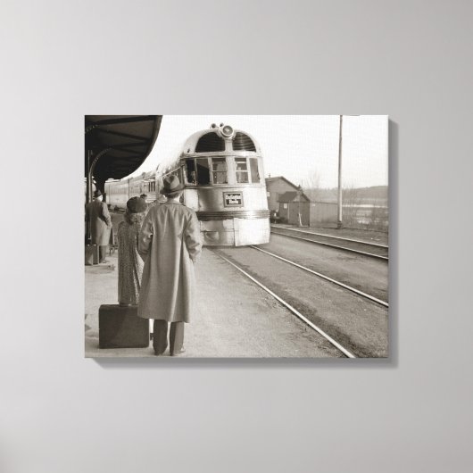 Burlington Zephyr Trein, 1940 Canvas Afdruk (Voorkant)