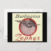 Burlington Zephyr-trein Briefkaart (Voorkant / Achterkant)