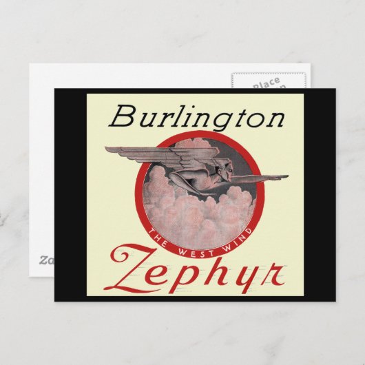 Burlington Zephyr-trein Briefkaart (Voorkant / Achterkant)