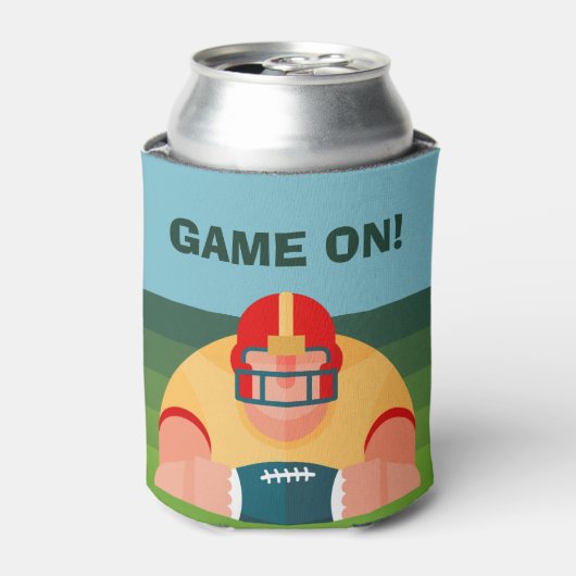 Burly Football Player Blikjeskoeler (Blikje Voorkant)