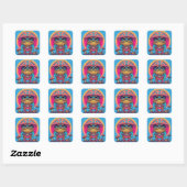 Burly Mountain Mushroom Vierkante Sticker (Vel)