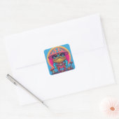 Burly Mountain Mushroom Vierkante Sticker (Envelop)