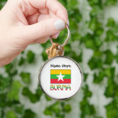 Burma en Myanmar Vlag Persoonlijk Sleutelhanger (Hand)