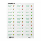 Burma Myanmar Vlag Kerstengel Retouradres Etiket (Full Sheet)
