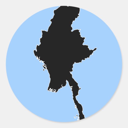 BURMA RONDE STICKER (Voorkant)