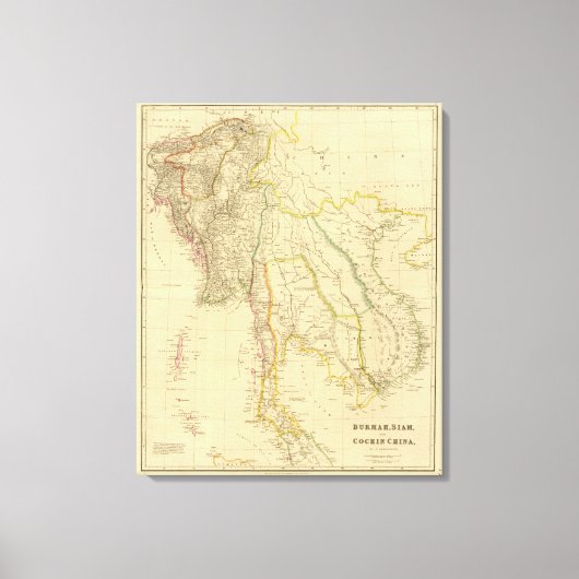 Burmah, Siam, Cochin China Canvas Afdruk (Voorkant)