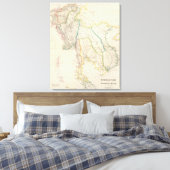 Burmah, Siam en Cochin China Canvas Afdruk (Insitu (Slaapkamer))