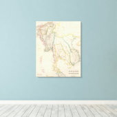 Burmah, Siam en Cochin China Canvas Afdruk (Insitu (Houten vloer))