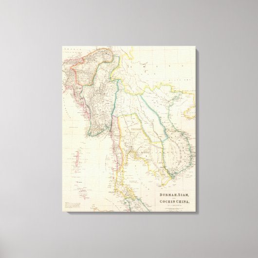 Burmah, Siam en Cochin China Canvas Afdruk (Voorkant)