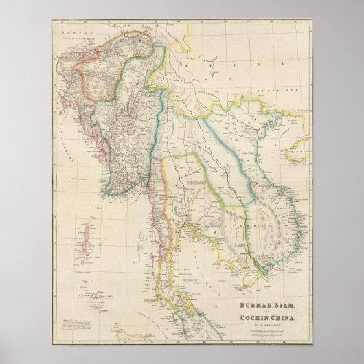 Burmah, Siam en Cochin China Poster (Voorkant)