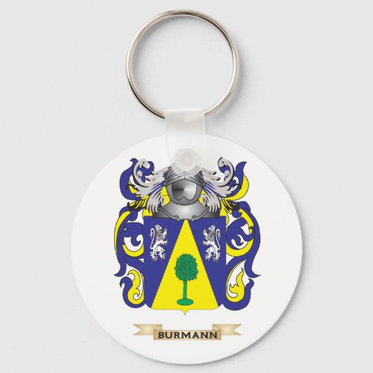 Burmann-wapenstilstand (gezinscrest) sleutelhanger (Voorkant)