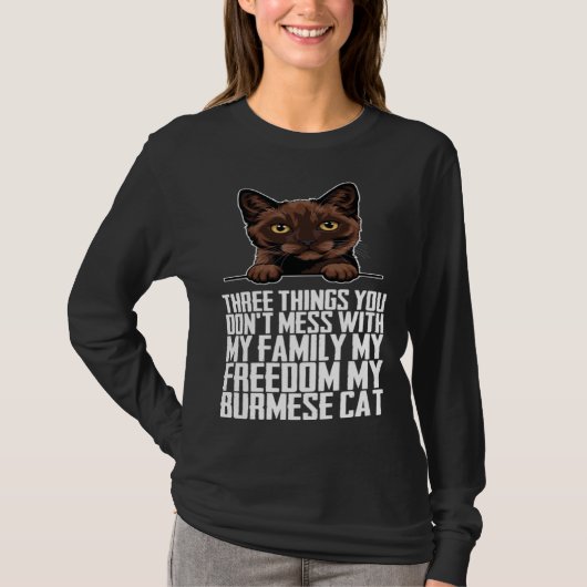 Burmese  Burmese cat  Burmese mother T-shirt (Voorkant)