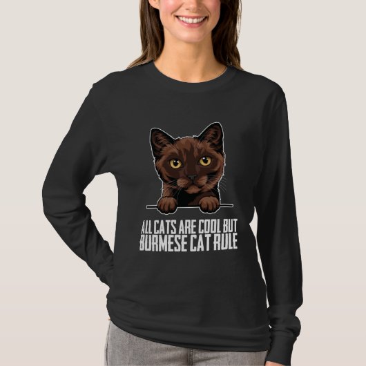 Burmese cat  Burmese dad  Burmese T-shirt (Voorkant)