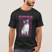 Burmese Cat Pastel Aesthetic T-shirt (Voorkant)