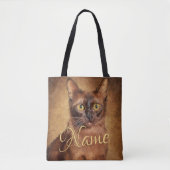Burmese Cat Personalized Tote Bag (Voorkant)