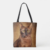 Burmese Cat Personalized Tote Bag (Achterkant)