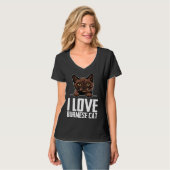 Burmese cats  Burmese mom  Burmese kitten  3 T-shirt (Voorkant volledig)