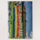 Burmese Colorful Fabric Myanmar Boat Travel Scenic Legpuzzel (Verticaal)