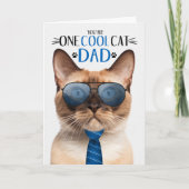 Burmese Kat Vaderdag Eén Coole Kat Feestdagen Kaart (Voorkant)