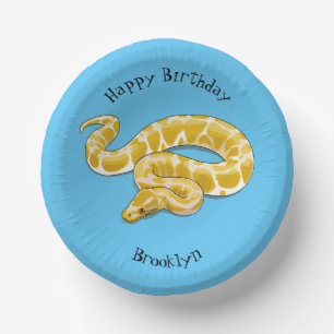 Burmese python slang cartoon illustratie papieren kommen