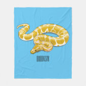Burmese python slang cartoonillustratie fleece deken (Voorkant)
