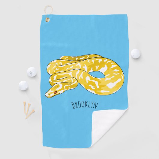 Burmese python slang cartoonillustratie  golfhanddoek (Insitu)