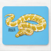 Burmese python slang cartoonillustratie muismat (Voorkant)