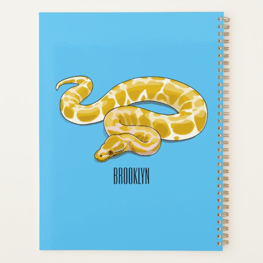 Burmese python slang cartoonillustratie planner (Achterkant)