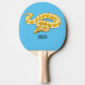 Burmese python slang cartoonillustratie tafeltennisbatje (Achterkant)
