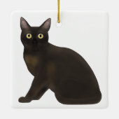 Burmese Sable Cat Holiday Ornament (Achterkant)