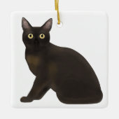 Burmese Sable Cat Holiday Ornament (Voorkant)