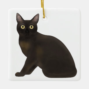 Burmese Sable Cat Holiday Ornament