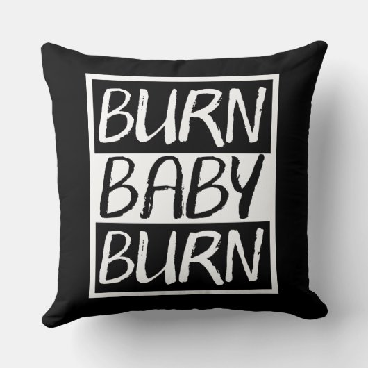 Burn Baby Burn Kussen (Achterkant)