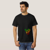 Burn Babylon Graffiti Label Style Rasta Reggae T-shirt (Voorkant volledig)