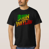 Burn Babylon Rasta Kleuren Reggae T-shirt (Voorkant)