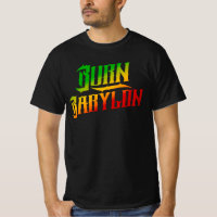 Burn Babylon Rasta Kleuren Reggae T-shirt