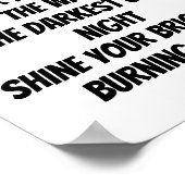 Burn Bright inspirerend minigedicht Poster (Hoek)