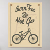 Burn fat not gas poster (Voorkant)