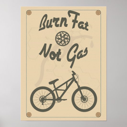 Burn fat not gas poster (Voorkant)