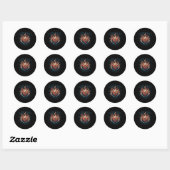 Burn Game Super Fireball Ronde Sticker (Vel)