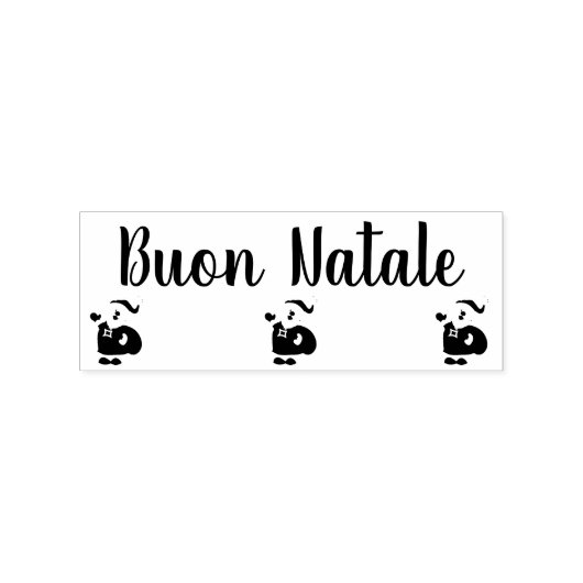 Burn Natalie (Italiaans) Kerstmis Rubberstempel (Afrduk)