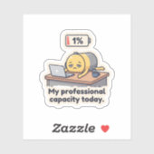 Burn-out Batterij Grappige Kantoorsticker Sticker (Vel)