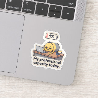 Burn-out Batterij Grappige Kantoorsticker Sticker