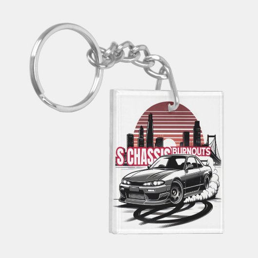 Burn-outs van S-chassis Sleutelhanger (Voorkant Links)