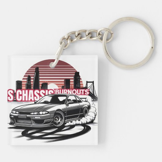 Burn-outs van S-chassis Sleutelhanger (Achterkant)