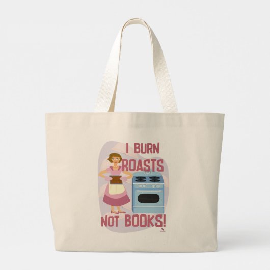 Burn Roasts niet boeken Sassy huisvrouw auteur Grote Tote Bag (Achterkant)